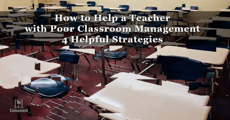 featured image of distorted desks for how to help a teacher with poor classroom management